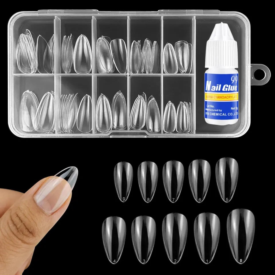 Transparent Nails Set