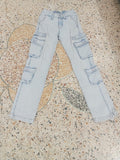 Light Blue Cargo Jeans