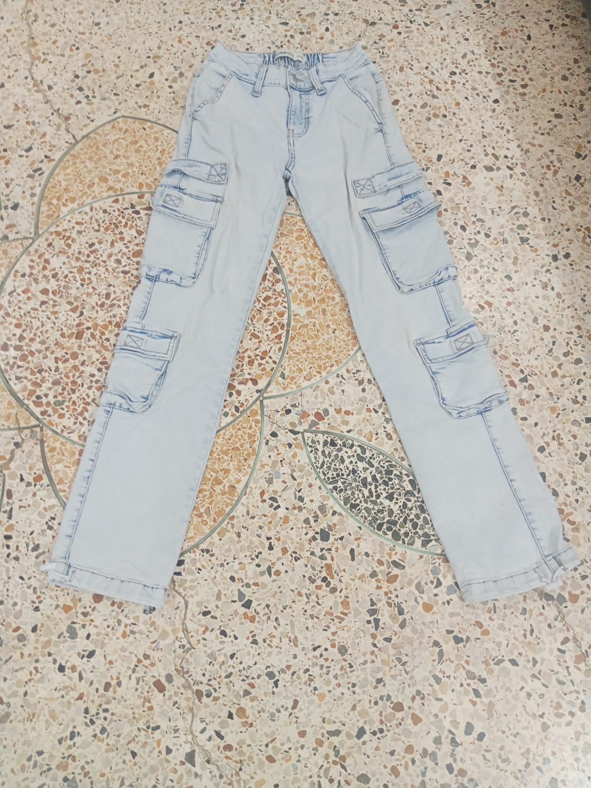 Light Blue Cargo Jeans